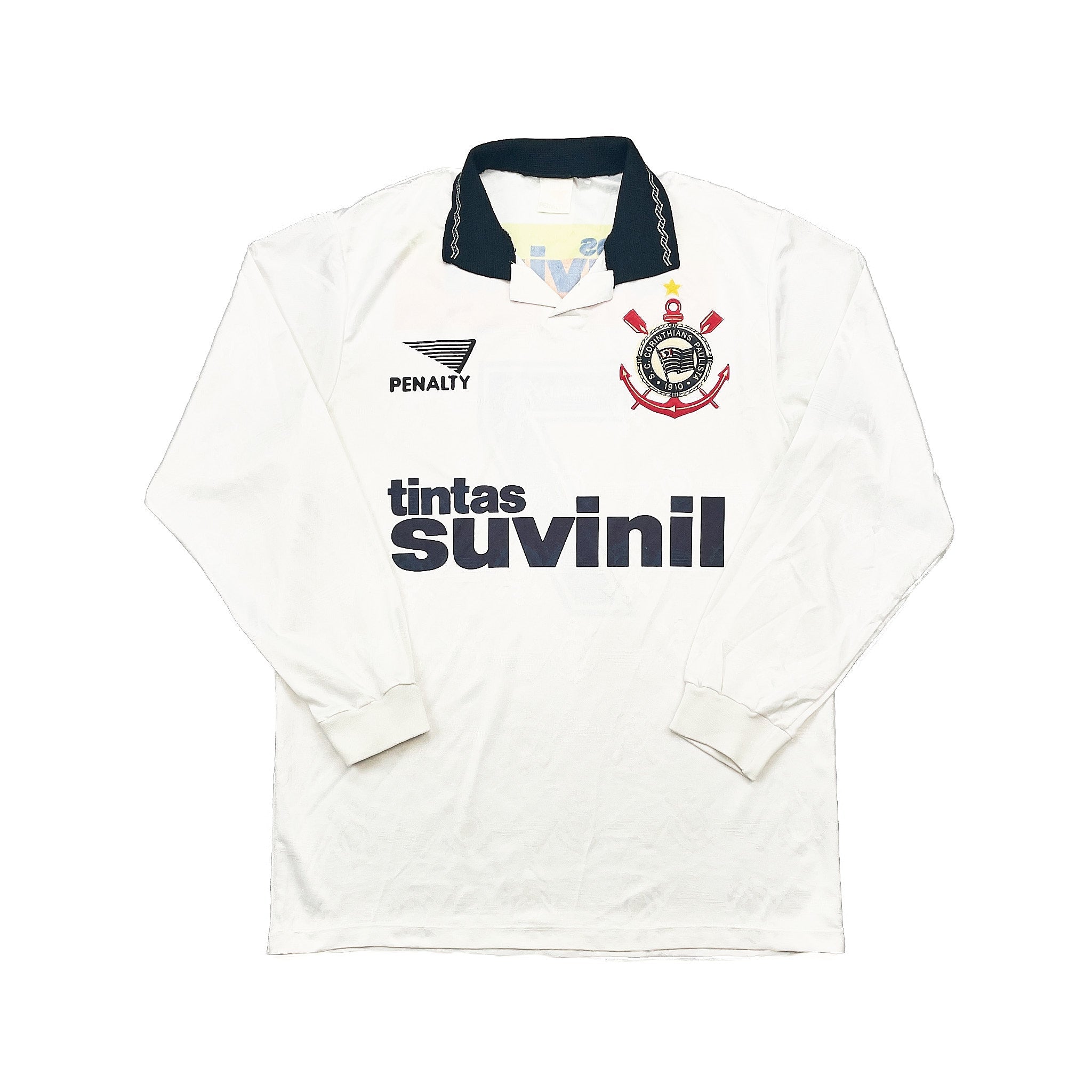 Buy 1995/96 Corinthians 7 L/S Home Shirt (M) Penalty ~ Free worldwide shipping available ~ Authentic Vintage Football Shirts from Cult Kits