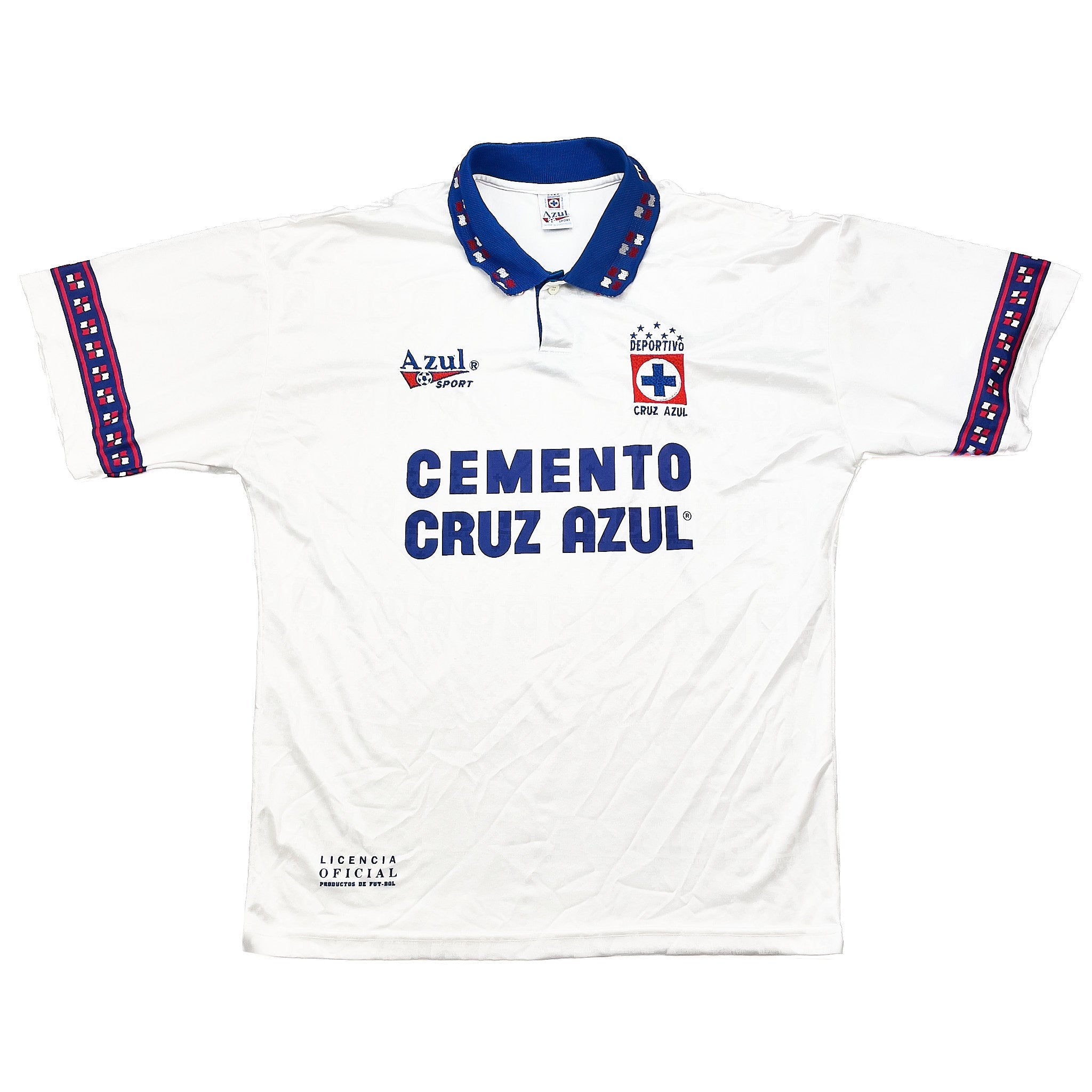 Buy 1995/96 Cruz Azul Away Shirt (L) Azul Sport ~ Free worldwide shipping available ~ Authentic Vintage Football Shirts from Cult Kits