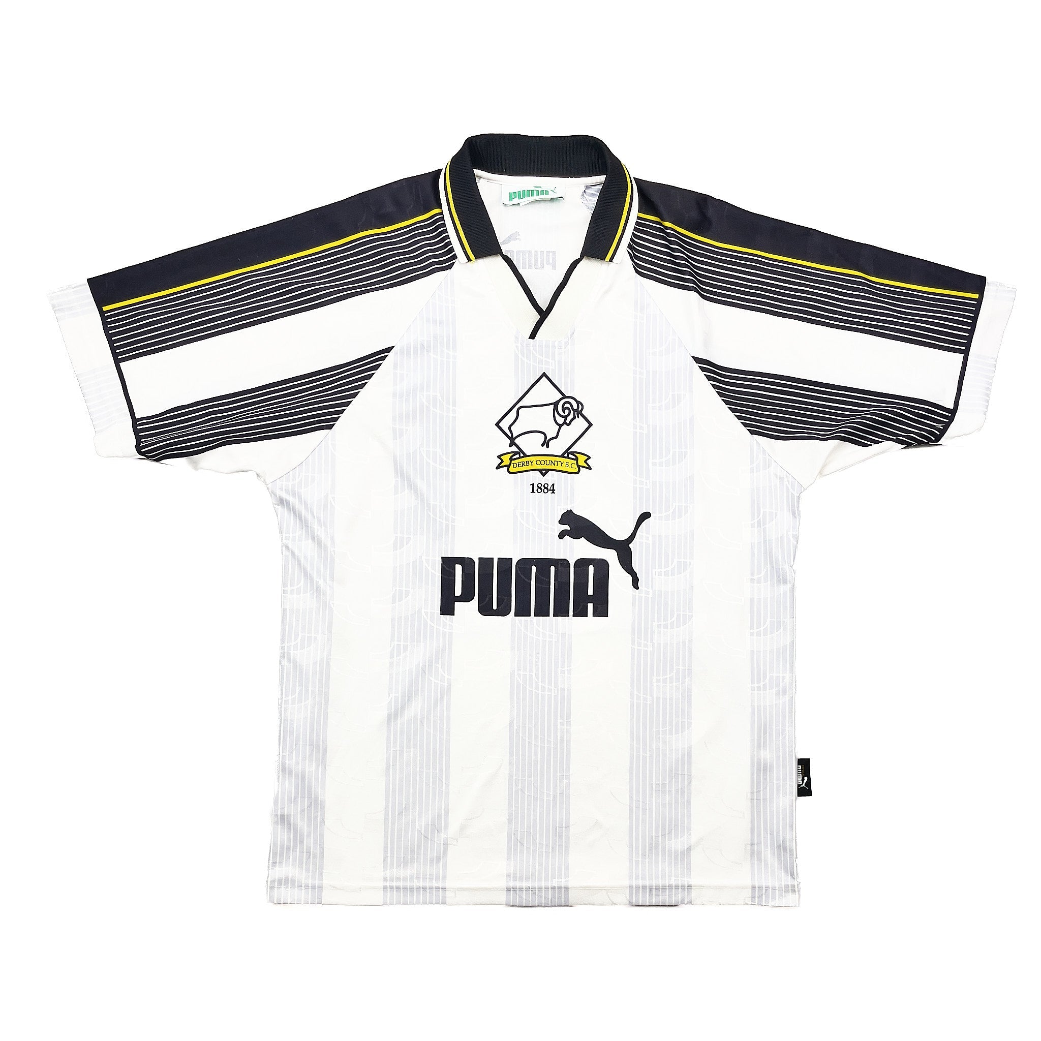 Buy 1995/96 Derby County Wanchope 26 Home Shirt (XL) Puma ~ Free worldwide shipping ~ Authentic Vintage Football Shirts from Cult Kits