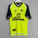 Shop 1995/96 DORTMUND HOME SHIRT (M) NIKE, classic football shirts, vintage football shirts & retro soccer jerseys at Cult Kits