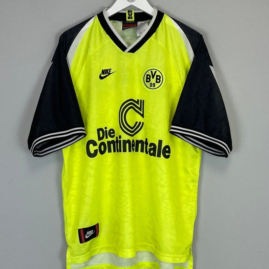 1995/96 DORTMUND HOME SHIRT (XL) NIKE - Cult Kits - XL - Buy Vintage Football Shirts, Authentic Retro Football Shirts For Sale, Classic Football Shirts & Soccer Jersey