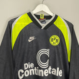 Shop 1995/96 DORTMUND L/S AWAY SHIRT (M) NIKE, classic football shirts, vintage football shirts & retro soccer jerseys at Cult Kits