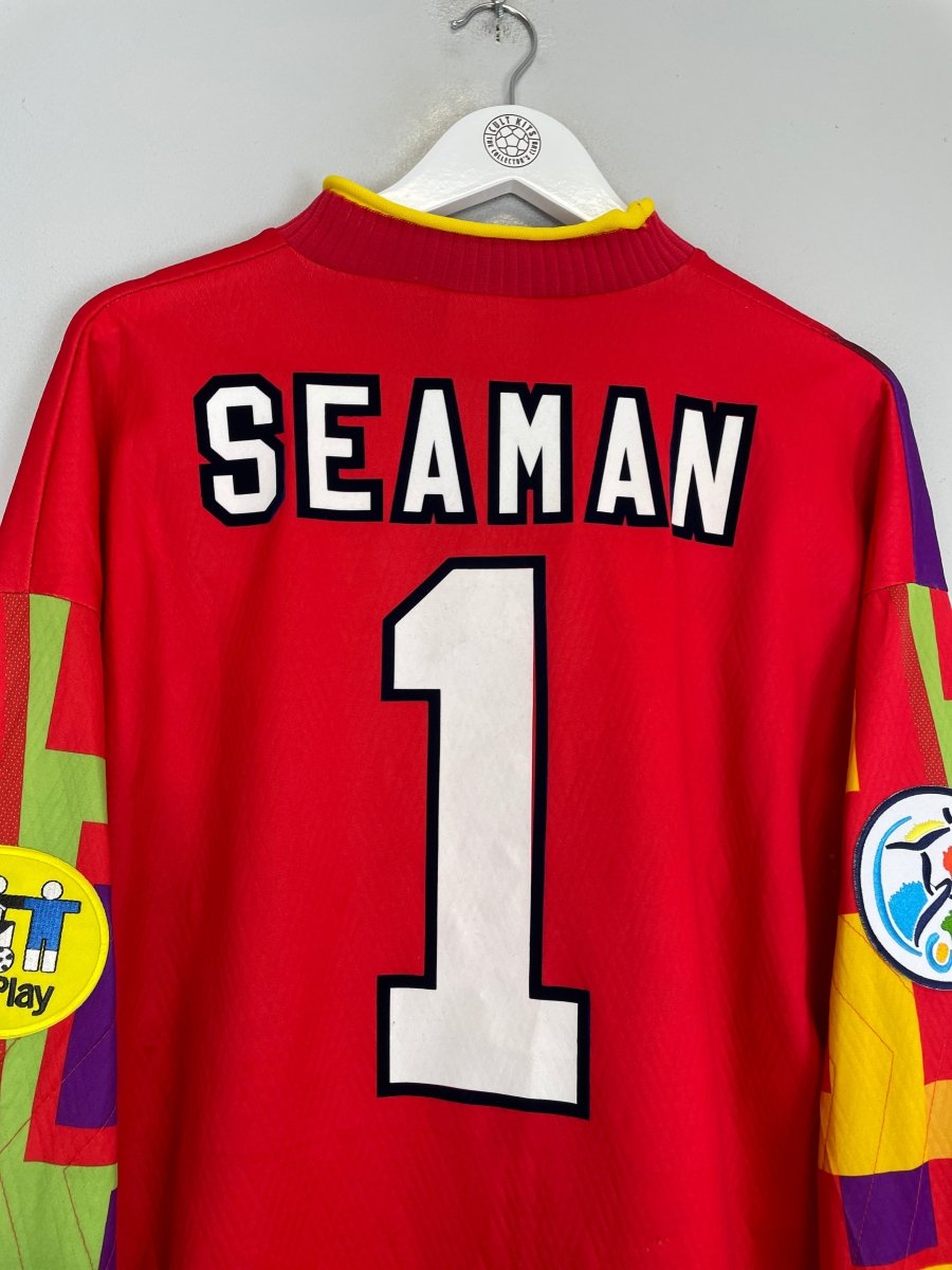 1995/96 ENGLAND SEAMAN 1 GK SHIRT (M) UMBRO - Cult Kits - Medium - Buy Vintage Football Shirts, Authentic Retro Football Shirts For Sale, Classic Football Shirts & Soccer Jersey