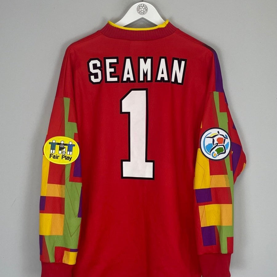1995/96 ENGLAND SEAMAN 1 GK SHIRT (M) UMBRO - Cult Kits - Medium - Buy Vintage Football Shirts, Authentic Retro Football Shirts For Sale, Classic Football Shirts & Soccer Jersey