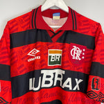 Shop 1995/96 FLAMENGO *CENTENARY* HOME SHIRT (L) UMBRO, classic football shirts, vintage football shirts & retro soccer jerseys at Cult Kits