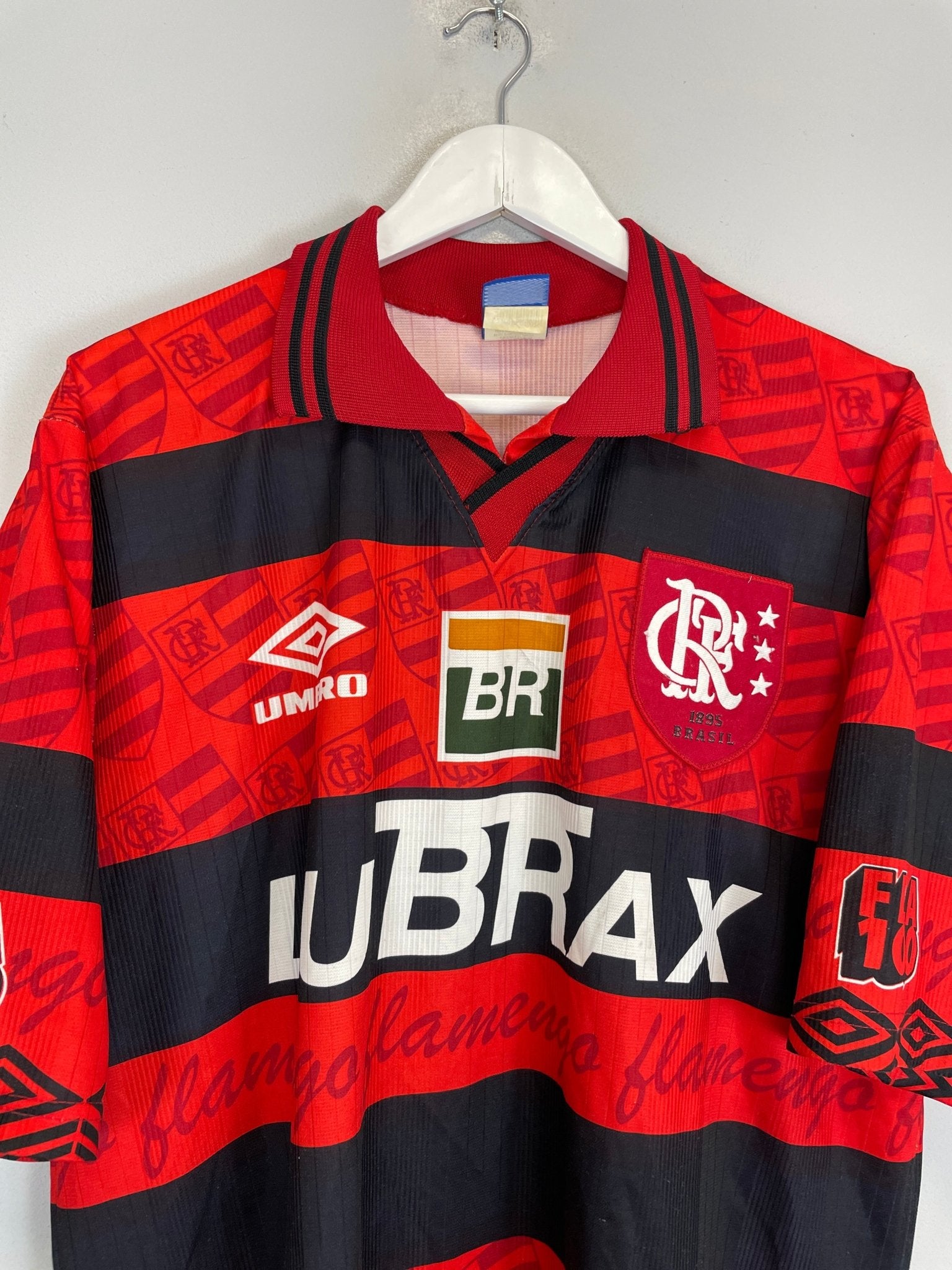 Shop 1995/96 FLAMENGO *CENTENARY* HOME SHIRT (L) UMBRO, classic football shirts, vintage football shirts & retro soccer jerseys at Cult Kits