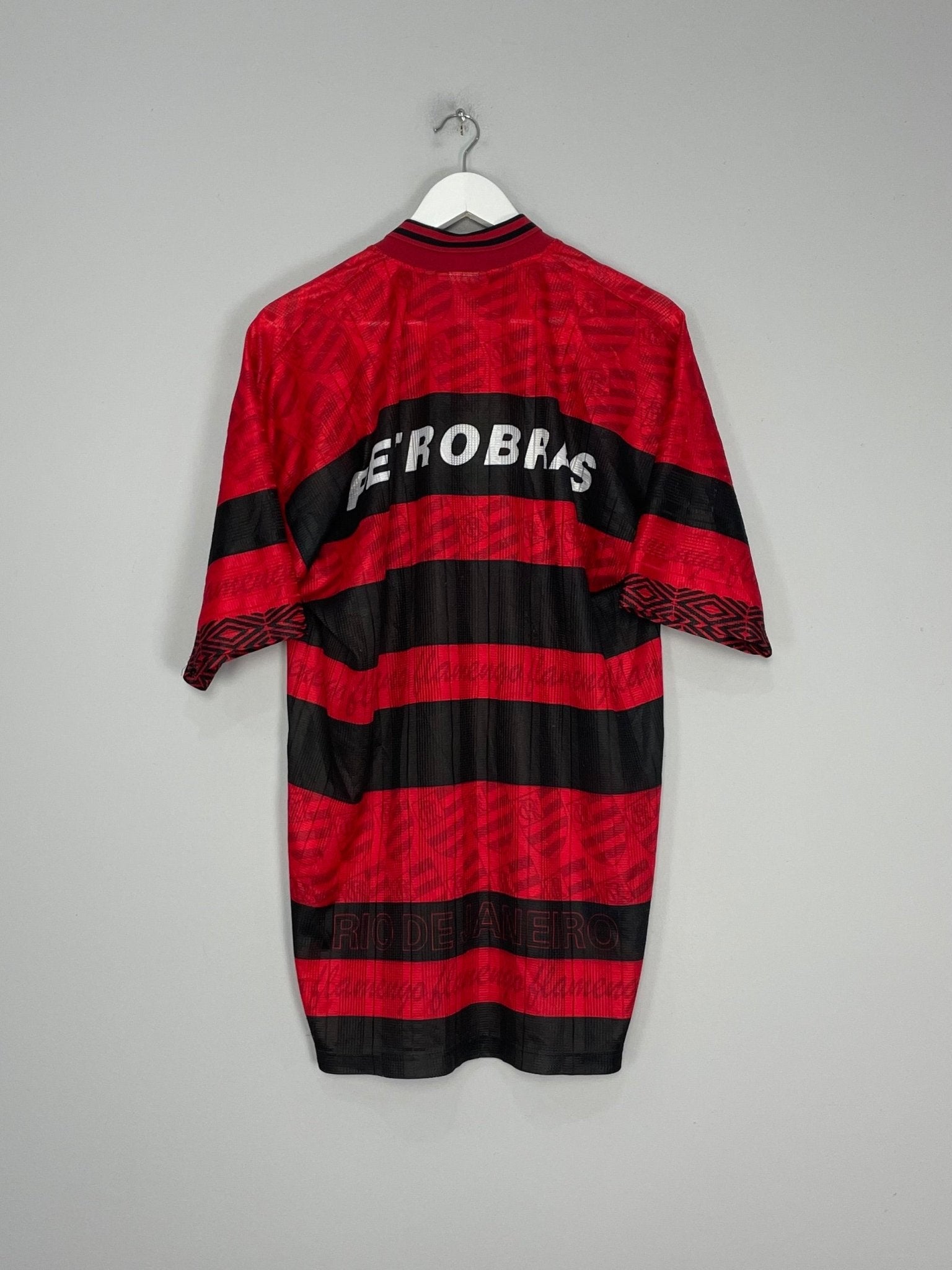 Shop 1995/96 FLAMENGO *CENTENARY* HOME SHIRT (XL) UMBRO, classic football shirts, vintage football shirts & retro soccer jerseys at Cult Kits