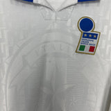 Shop 1995/96 ITALY #17 L/S *PLAYER ISSUE* AWAY SHIRT (L) NIKE, classic football shirts, vintage football shirts & retro soccer jerseys at Cult Kits