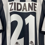 Shop 1995/96 JUVENTUS ZIDANE #21 HOME SHIRT (L) KAPPA, classic football shirts, vintage football shirts & retro soccer jerseys at Cult Kits
