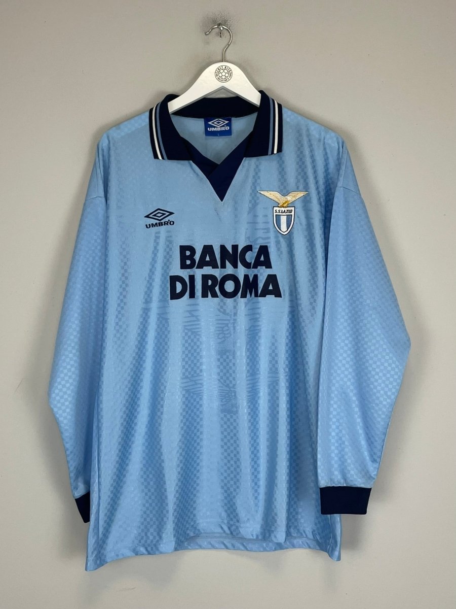 1995/96 LAZIO FUSER 14 *MATCH ISSUE* L/S HOME SHIRT (L) UMBRO - Cult Kits - Large - Buy Vintage Football Shirts, Authentic Retro Football Shirts For Sale, Classic Football Shirts & Soccer Jersey