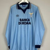 1995/96 LAZIO FUSER 14 *MATCH ISSUE* L/S HOME SHIRT (L) UMBRO - Cult Kits - Large - Buy Vintage Football Shirts, Authentic Retro Football Shirts For Sale, Classic Football Shirts & Soccer Jersey