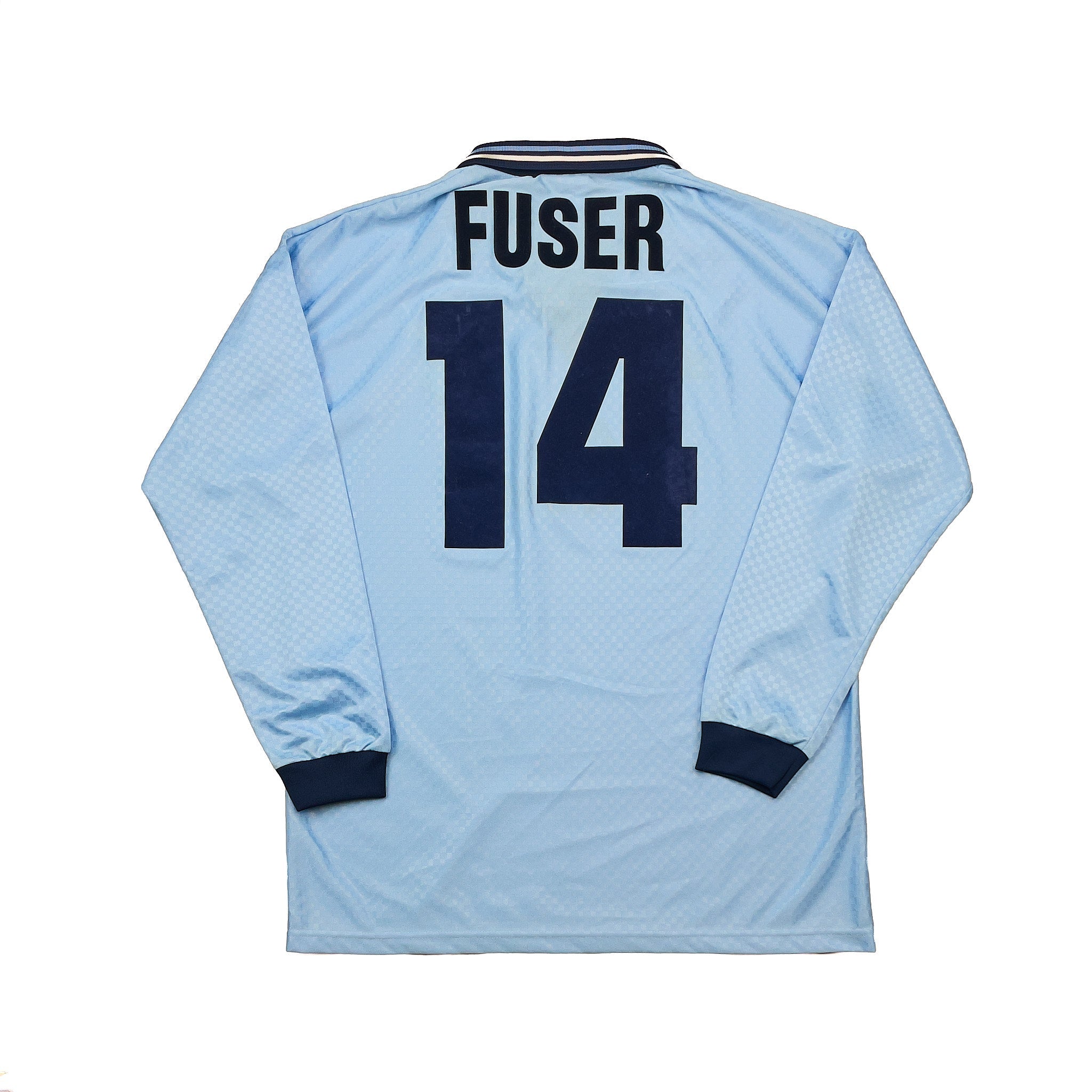 Buy 1995/96 Lazio Fuser 14 *Match Issue* L/S Home Shirt (L) Umbro ~ Free worldwide shipping ~ Authentic Vintage Football Shirts from Cult Kits