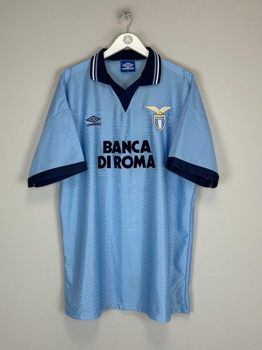 1995/96 LAZIO SIGNORI 11 *MATCH ISSUE* HOME SHIRT (XL) UMBRO - Cult Kits - XL - Buy Vintage Football Shirts, Authentic Retro Football Shirts For Sale, Classic Football Shirts & Soccer Jersey