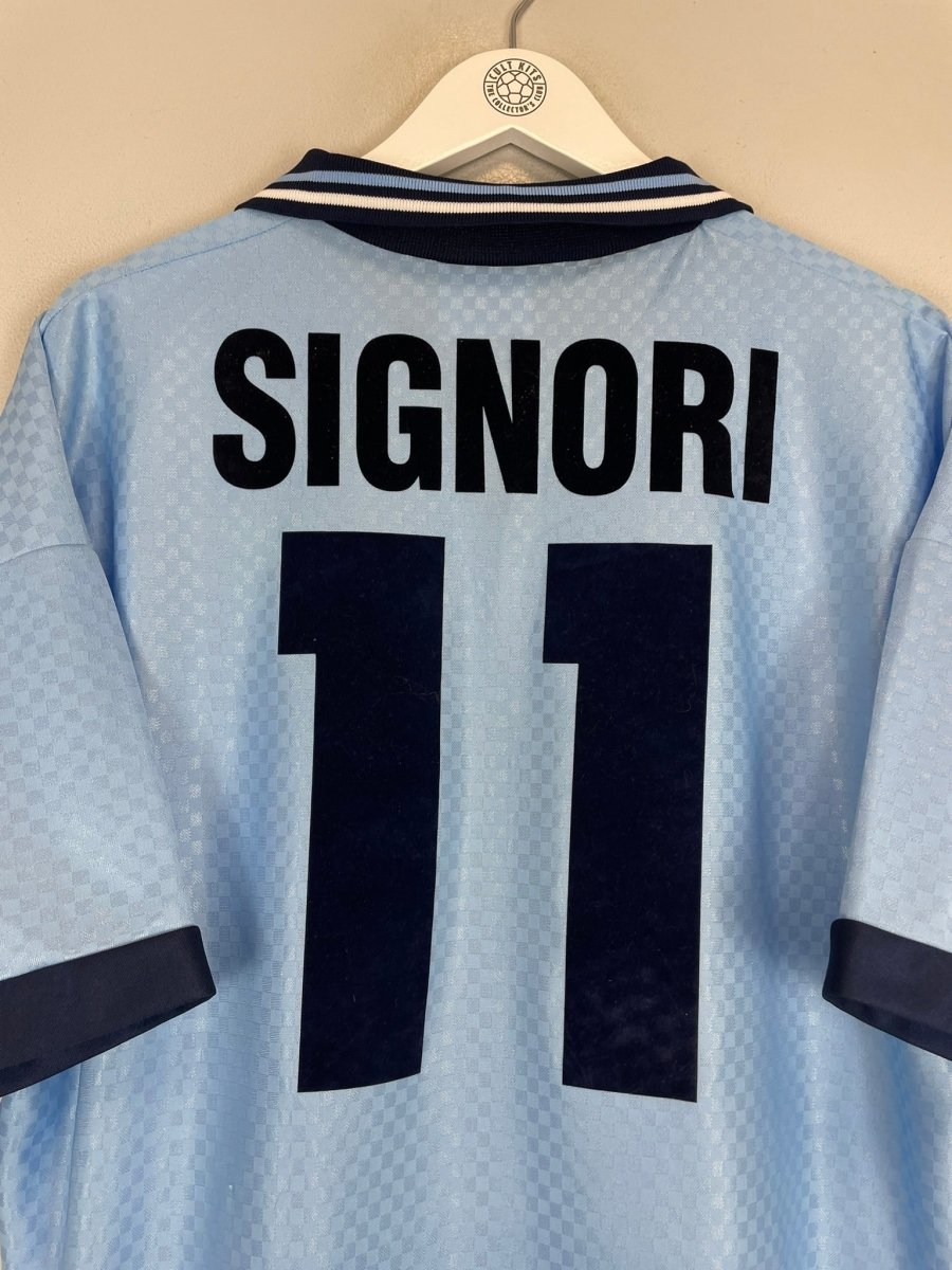 1995/96 LAZIO SIGNORI 11 *MATCH ISSUE* HOME SHIRT (XL) UMBRO - Cult Kits - XL - Buy Vintage Football Shirts, Authentic Retro Football Shirts For Sale, Classic Football Shirts & Soccer Jersey