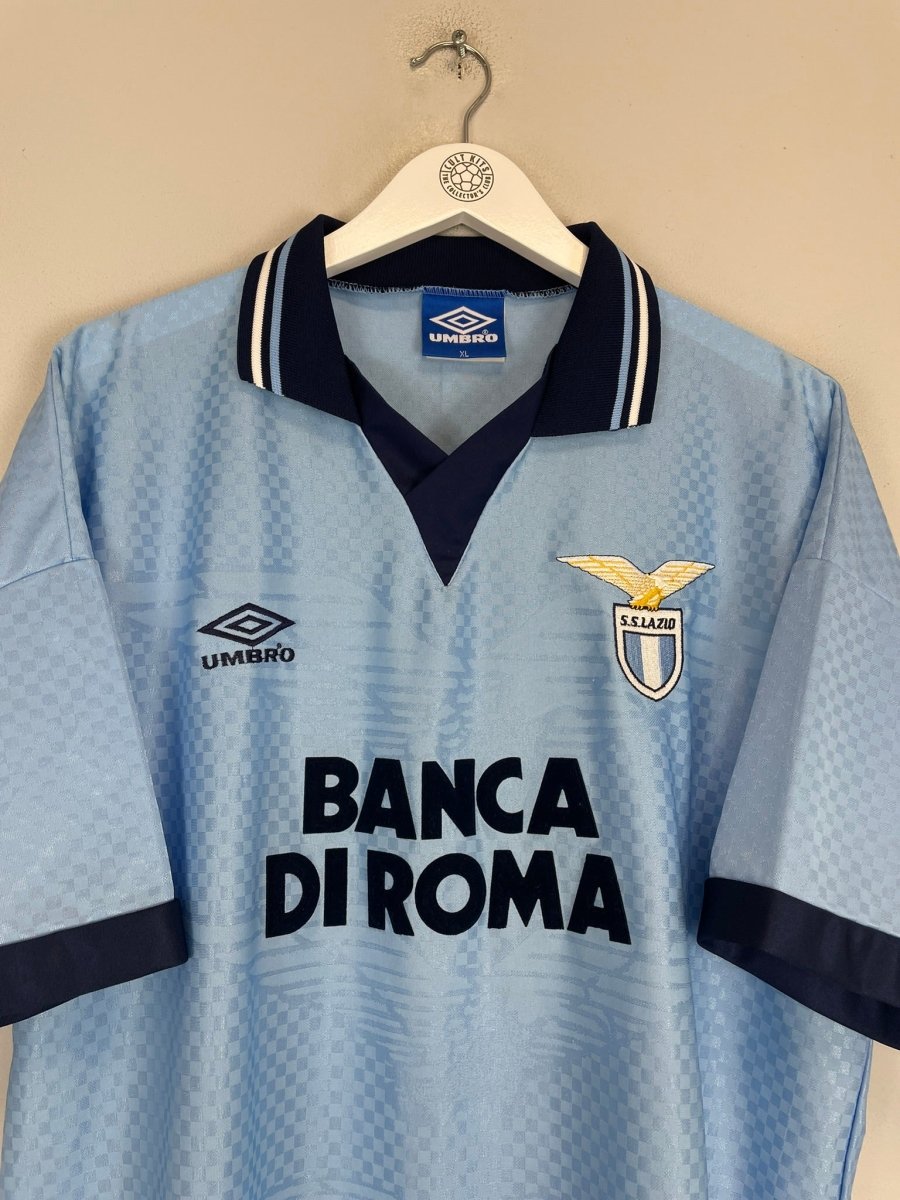 1995/96 LAZIO SIGNORI 11 *MATCH ISSUE* HOME SHIRT (XL) UMBRO - Cult Kits - XL - Buy Vintage Football Shirts, Authentic Retro Football Shirts For Sale, Classic Football Shirts & Soccer Jersey