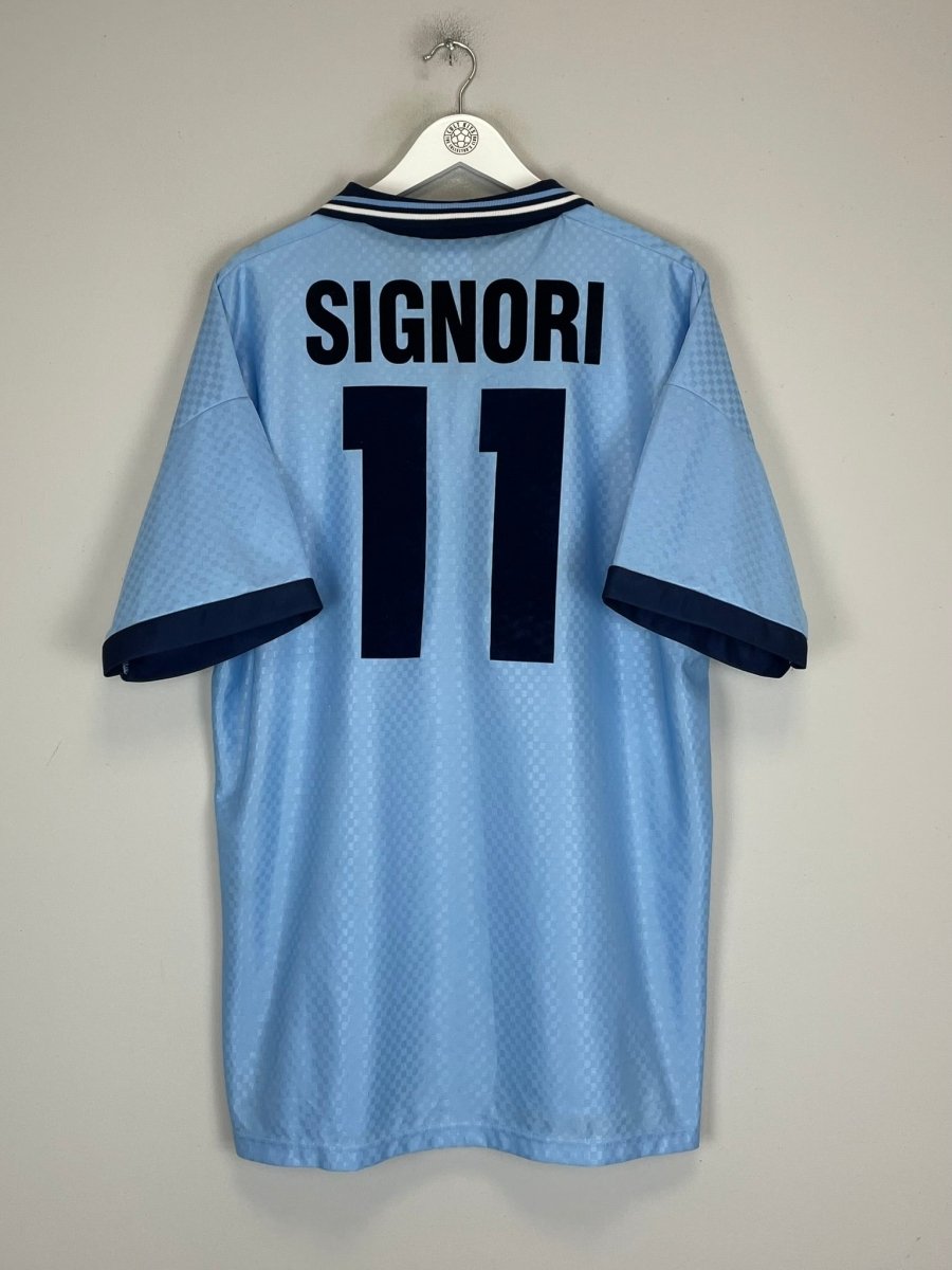 1995/96 LAZIO SIGNORI 11 *MATCH ISSUE* HOME SHIRT (XL) UMBRO - Cult Kits - XL - Buy Vintage Football Shirts, Authentic Retro Football Shirts For Sale, Classic Football Shirts & Soccer Jersey