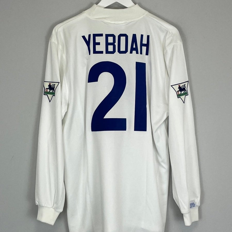 1995/96 LEEDS UNITED YEBOAH 21 L/S HOME SHIRT (L) ASICS - Cult Kits - Large - Buy Vintage Football Shirts, Authentic Retro Football Shirts For Sale, Classic Football Shirts & Soccer Jersey
