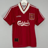 Shop 1995/96 LIVERPOOL HOME SHIRT (S) ADIDAS, classic football shirts, vintage football shirts & retro soccer jerseys at Cult Kits