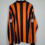 Shop 1995/96 LUTON TOWN L/S *PLAYER ISSUE* AWAY SHIRT (XXL) PONY, classic football shirts, vintage football shirts & retro soccer jerseys at Cult Kits