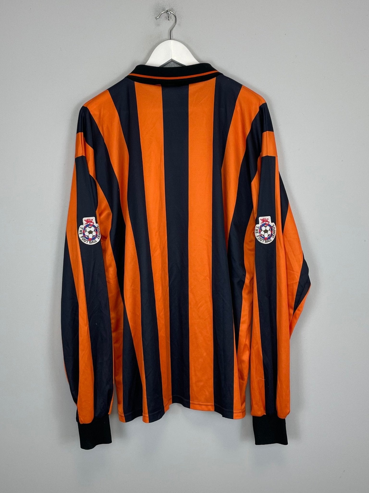 Shop 1995/96 LUTON TOWN L/S *PLAYER ISSUE* AWAY SHIRT (XXL) PONY, classic football shirts, vintage football shirts & retro soccer jerseys at Cult Kits