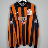 Shop 1995/96 LUTON TOWN L/S *PLAYER ISSUE* AWAY SHIRT (XXL) PONY, classic football shirts, vintage football shirts & retro soccer jerseys at Cult Kits