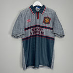 Shop 1995/96 MANCHESTER UNITED CANTONA #7 AWAY SHIRT (L) UMBRO, classic football shirts, vintage football shirts & retro soccer jerseys at Cult Kits