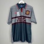 Shop 1995/96 MANCHESTER UNITED CANTONA #7 *BNWT* AWAY SHIRT (L) UMBRO, classic football shirts, vintage football shirts & retro soccer jerseys at Cult Kits