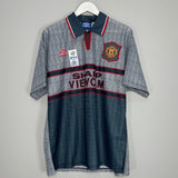 Shop 1995/96 MANCHESTER UNITED CANTONA #7 *BNWT* AWAY SHIRT (L) UMBRO, classic football shirts, vintage football shirts & retro soccer jerseys at Cult Kits