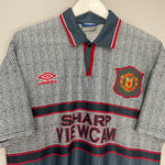 Shop 1995/96 MANCHESTER UNITED KEANE #16 AWAY SHIRT (L) UMBRO, classic football shirts, vintage football shirts & retro soccer jerseys at Cult Kits