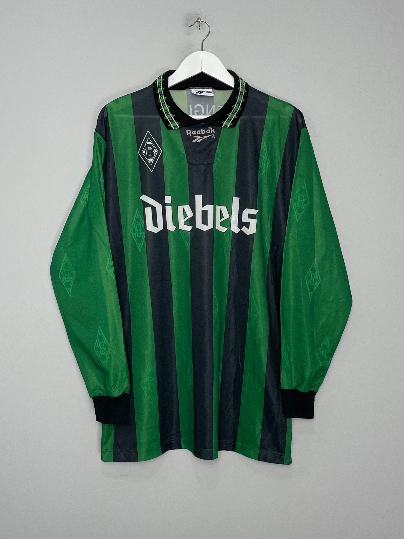 Shop 1995/96 MONCHENGLADBACH L/S AWAY SHIRT (L) REEBOK, classic football shirts, vintage football shirts & retro soccer jerseys at Cult Kits