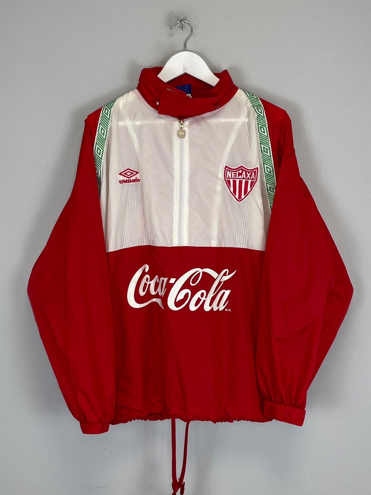 Shop 1995/96 NECAXA 1/2 ZIP JACKET (L) UMBRO, classic football shirts, vintage football shirts & retro soccer jerseys at Cult Kits