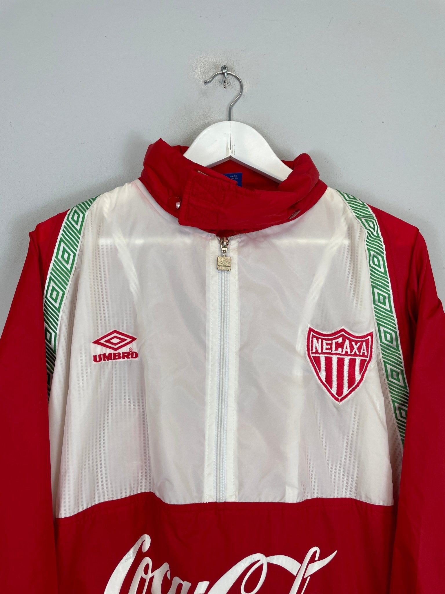 Shop 1995/96 NECAXA 1/2 ZIP JACKET (L) UMBRO, classic football shirts, vintage football shirts & retro soccer jerseys at Cult Kits