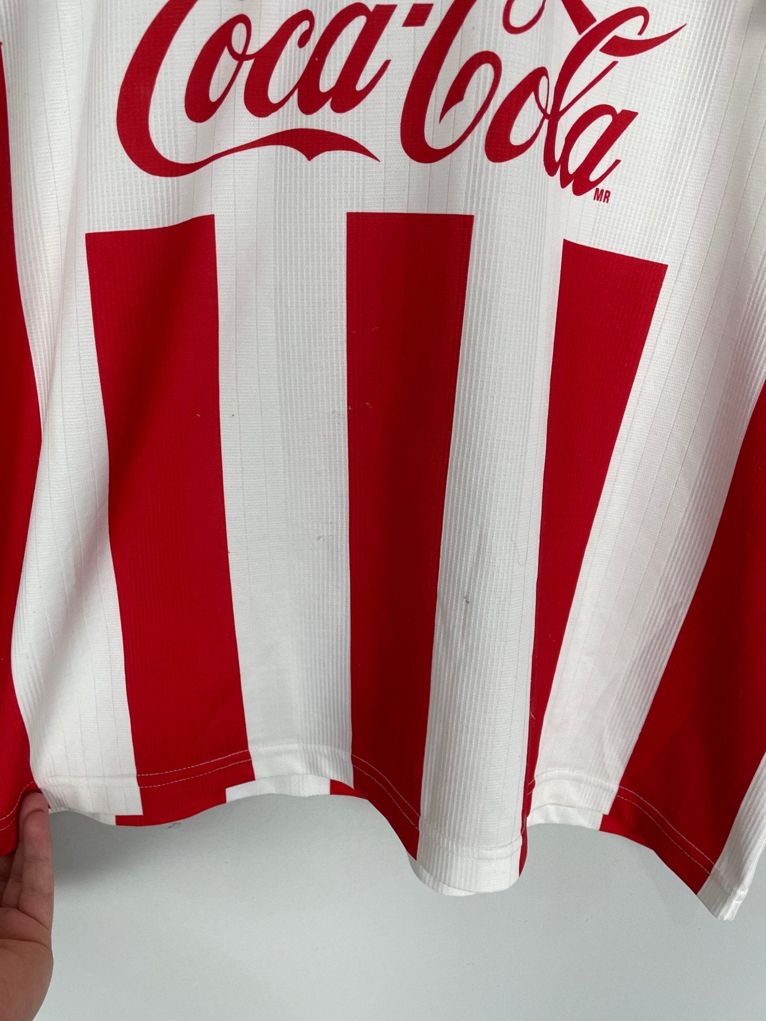 Shop 1995/96 NECAXA HOME SHIRT (L) UMBRO, classic football shirts, vintage football shirts & retro soccer jerseys at Cult Kits