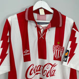 Shop 1995/96 NECAXA HOME SHIRT (L) UMBRO, classic football shirts, vintage football shirts & retro soccer jerseys at Cult Kits