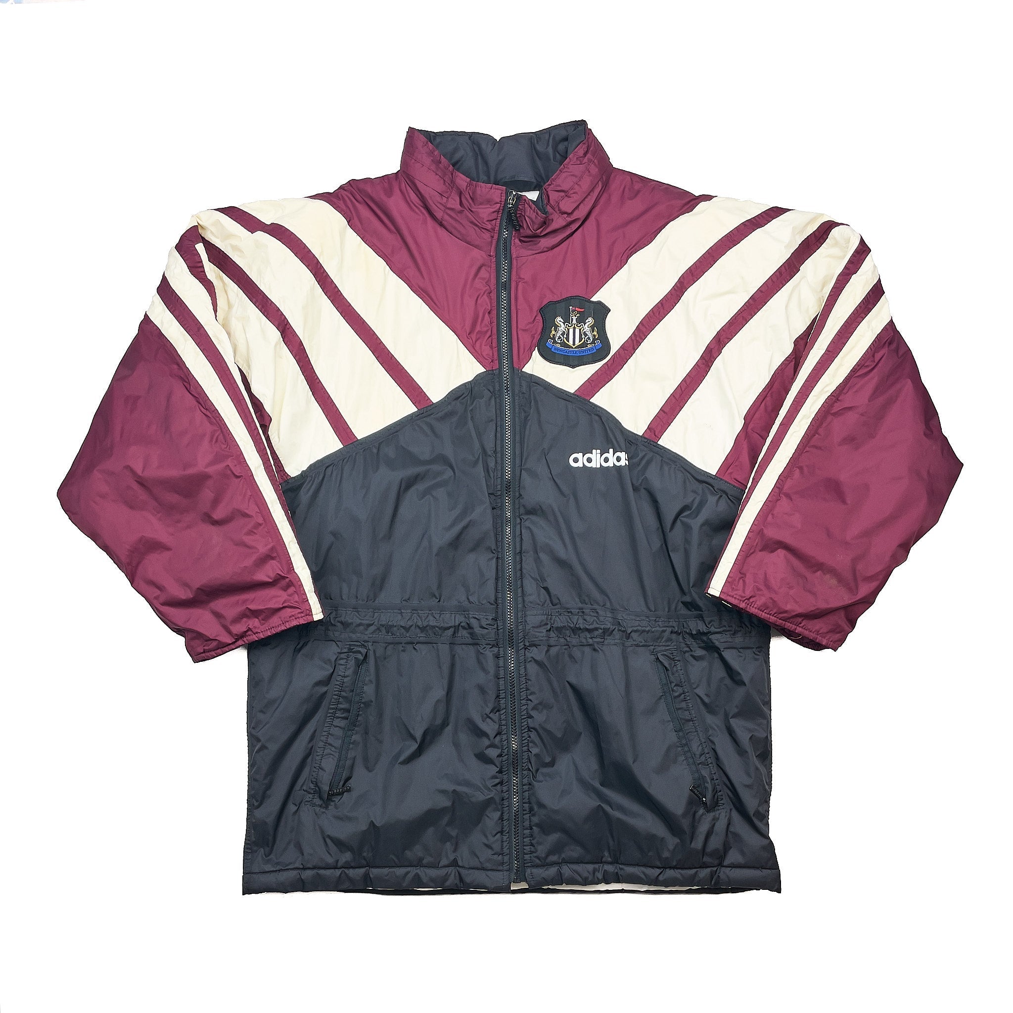Buy 1995/96 Newcastle United Bench Coat (M) Adidas ~ Free worldwide shipping ~ Authentic Vintage Football Shirts from Cult Kits