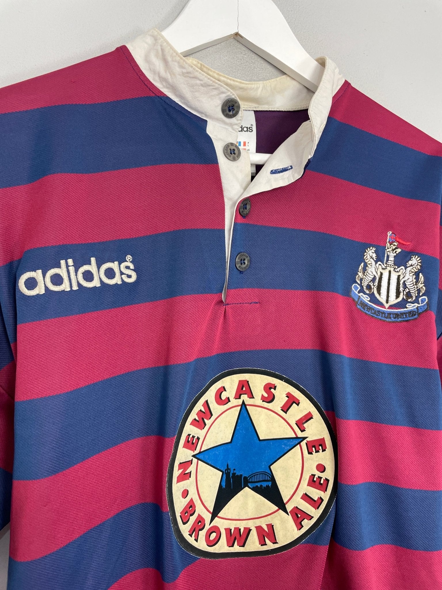Shop 1995/96 NEWCASTLE UNITED GINOLA #14 AWAY SHIRT (L) ADIDAS, classic football shirts, vintage football shirts & retro soccer jerseys at Cult Kits