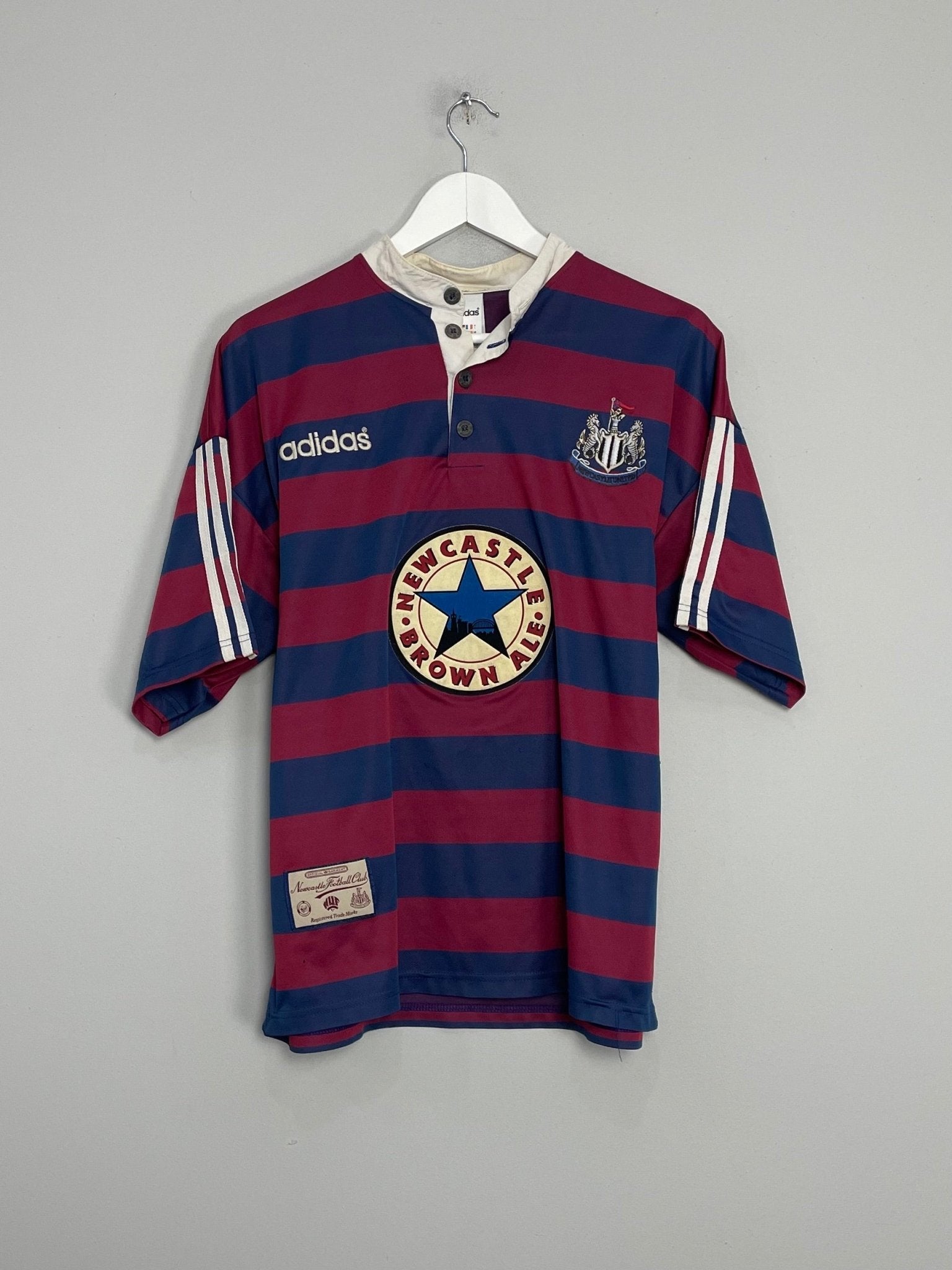 Shop 1995/96 NEWCASTLE UNITED GINOLA #14 AWAY SHIRT (L) ADIDAS, classic football shirts, vintage football shirts & retro soccer jerseys at Cult Kits