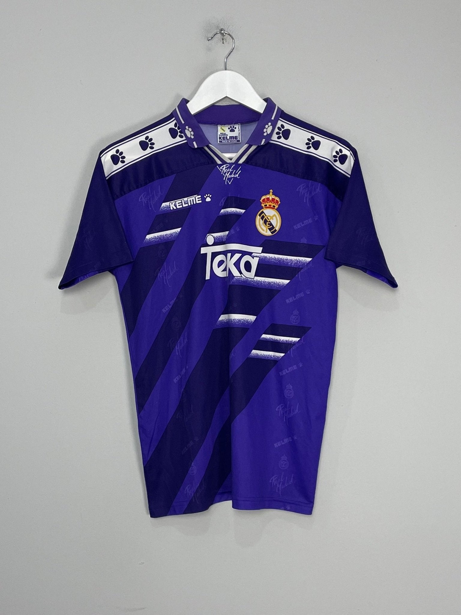 Shop 1995/96 REAL MADRID AWAY SHIRT (XL.KIDS) KELME, classic football shirts, vintage football shirts & retro soccer jerseys at Cult Kits