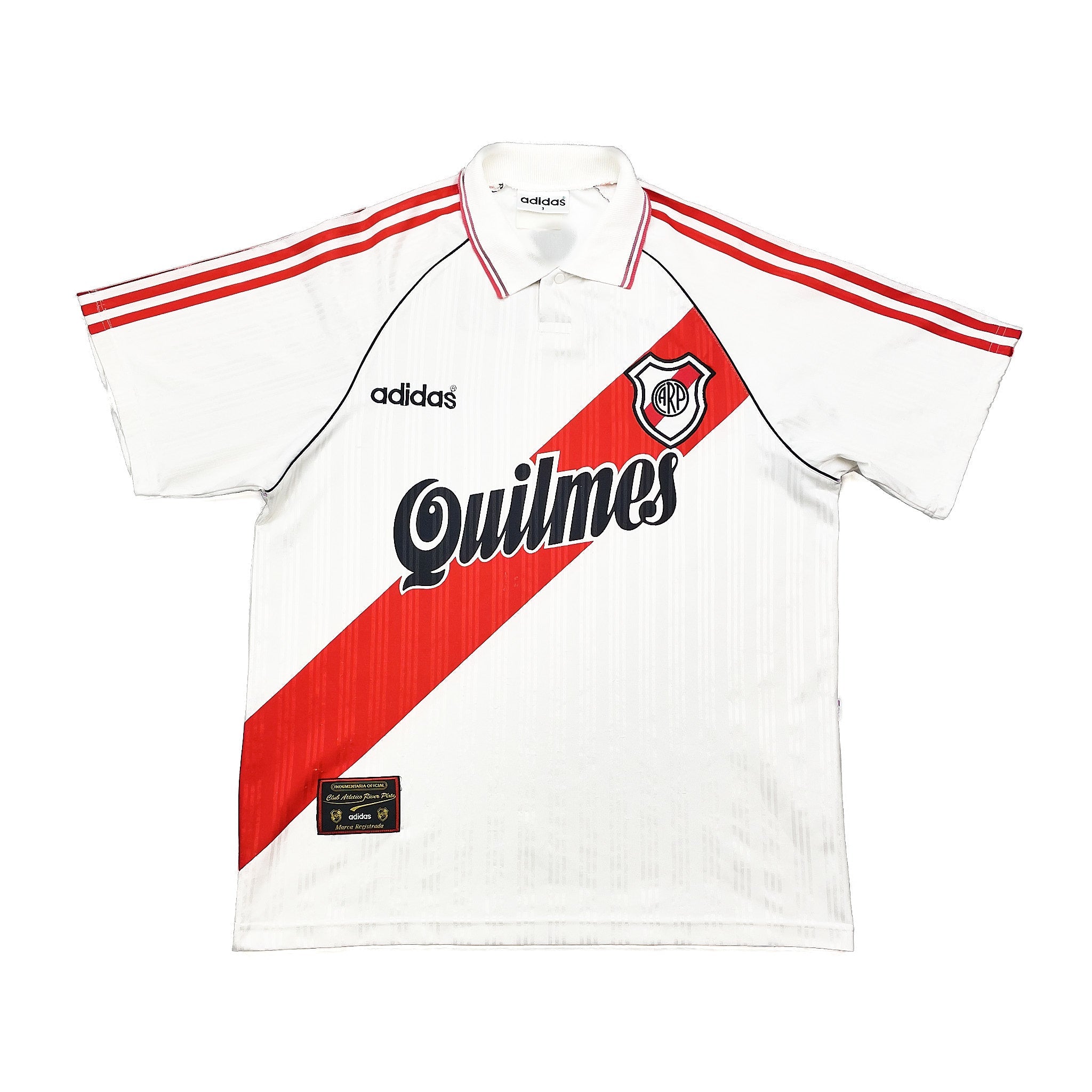 Buy 1995/96 RIVER PLATE HOME SHIRT (M) ADIDAS ~ Free worldwide shipping available ~ Authentic Vintage Football Shirts from Cult Kits