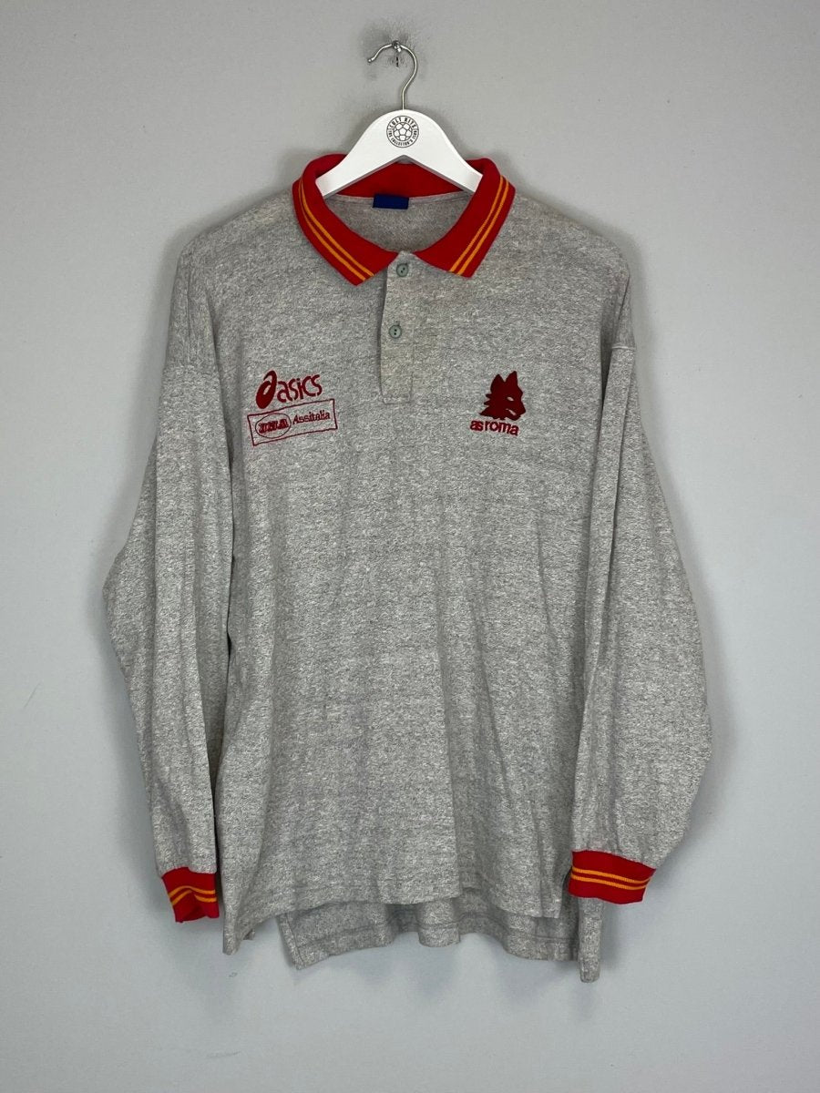 1995/96 ROMA L/S POLO SHIRT (M) ASICS - Cult Kits - Medium - Buy Vintage Football Shirts, Authentic Retro Football Shirts For Sale, Classic Football Shirts & Soccer Jersey