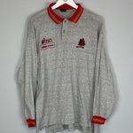 1995/96 ROMA L/S POLO SHIRT (M) ASICS - Cult Kits - Medium - Buy Vintage Football Shirts, Authentic Retro Football Shirts For Sale, Classic Football Shirts & Soccer Jersey