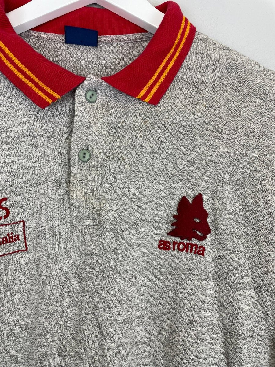 1995/96 ROMA L/S POLO SHIRT (M) ASICS - Cult Kits - Medium - Buy Vintage Football Shirts, Authentic Retro Football Shirts For Sale, Classic Football Shirts & Soccer Jersey