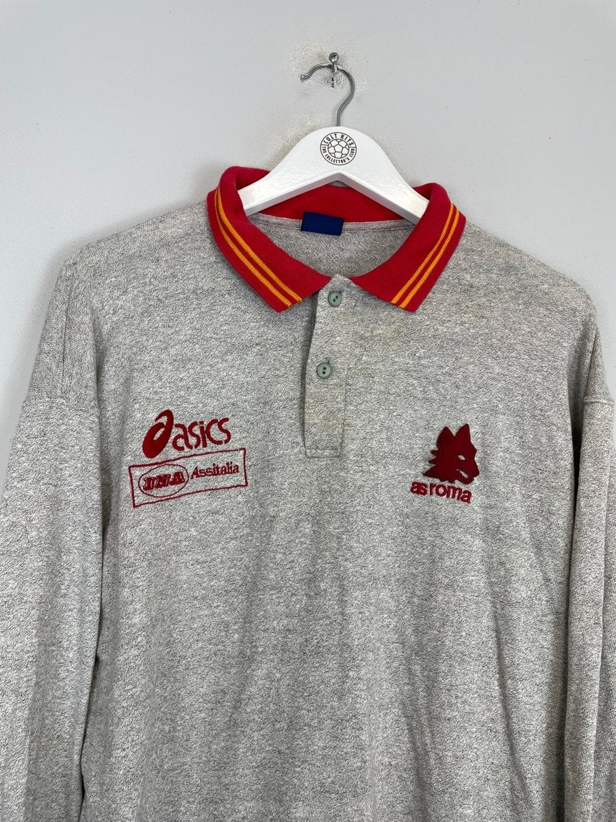 1995/96 ROMA L/S POLO SHIRT (M) ASICS - Cult Kits - Medium - Buy Vintage Football Shirts, Authentic Retro Football Shirts For Sale, Classic Football Shirts & Soccer Jersey