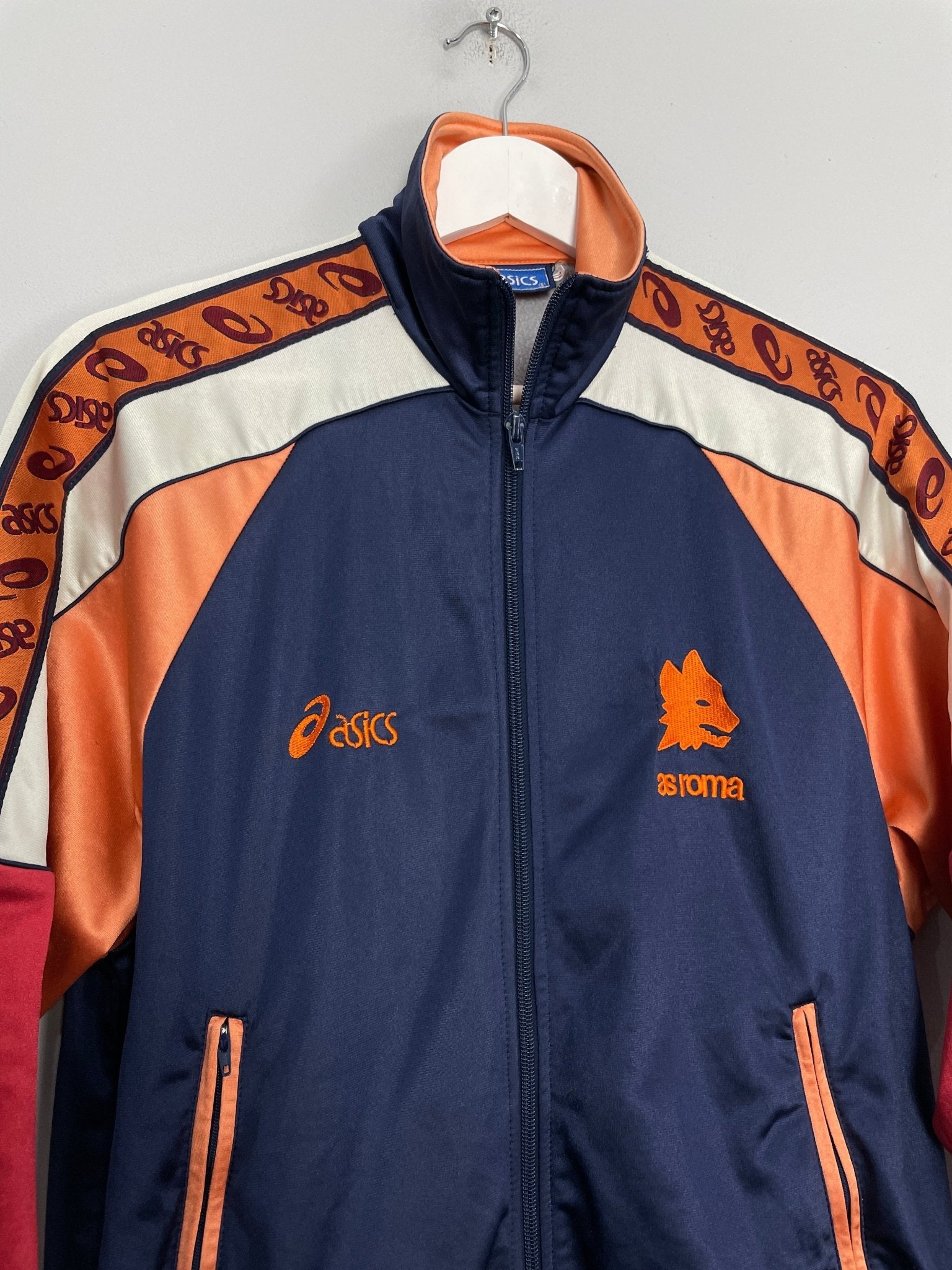 Shop 1995/96 ROMA TRACK JACKET (L) ASICS, classic football shirts, vintage football shirts & retro soccer jerseys at Cult Kits