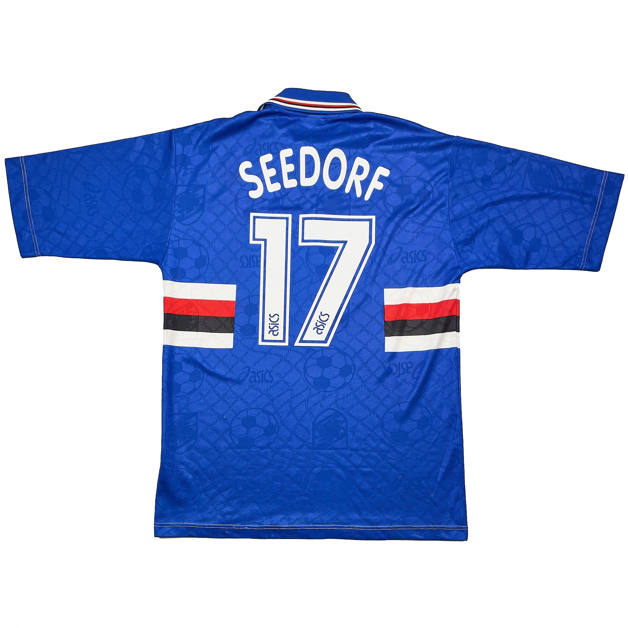 Buy 1995/96 Sampdoria Seedorf 17 Home Shirt (L) Asics ~ Free worldwide shipping available ~ Authentic Vintage Football Shirts from Cult Kits
