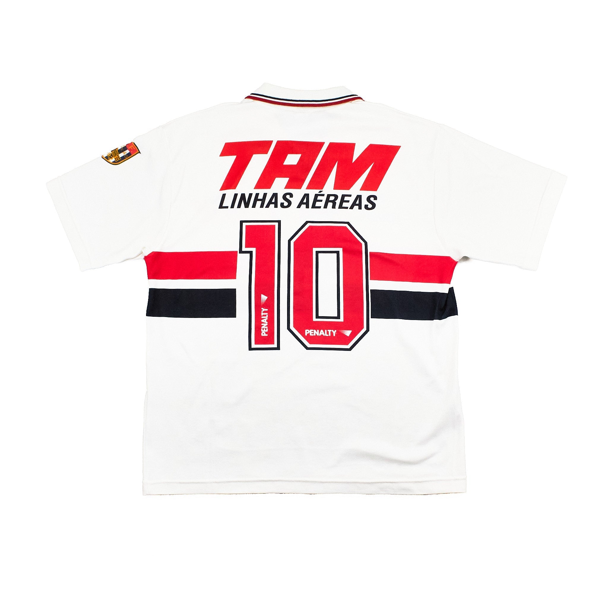 Buy 1995/96 Sao Paulo 10 Home Shirt (L) Penalty ~ Free worldwide shipping ~ Authentic Vintage Football Shirts from Cult Kits