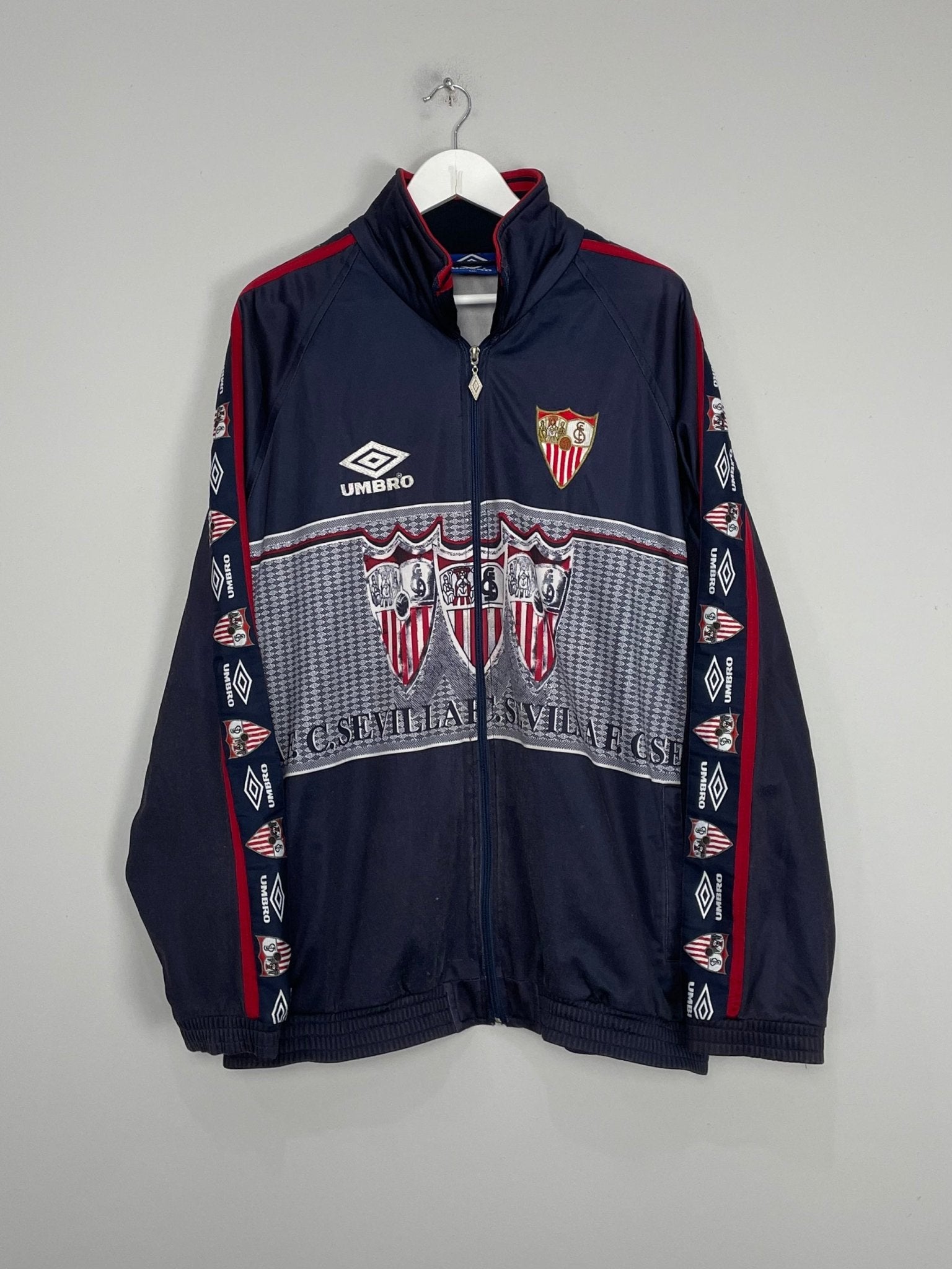Shop 1995/96 SEVILLA TRACK JACKET (XXL) UMBRO, classic football shirts, vintage football shirts & retro soccer jerseys at Cult Kits