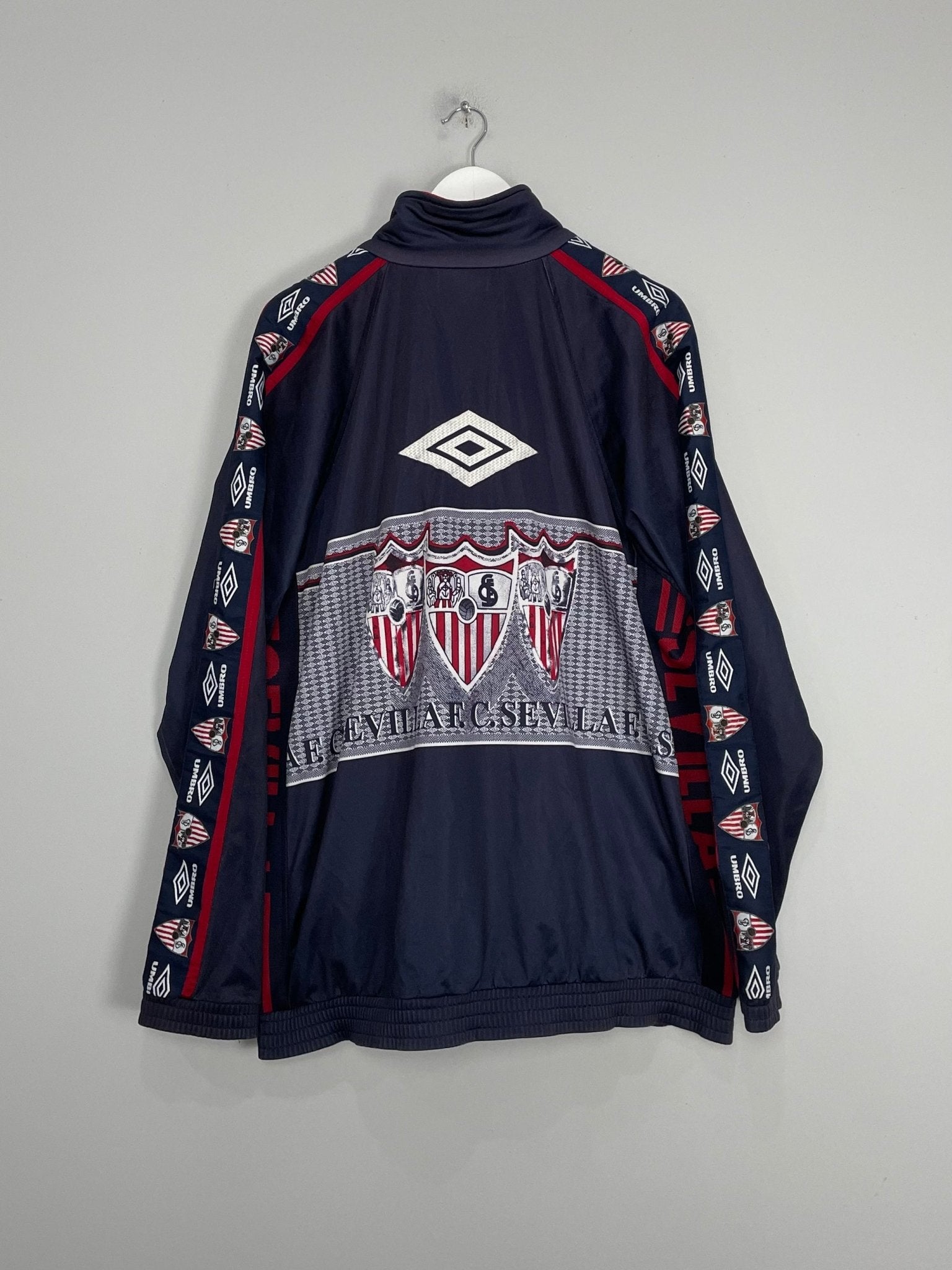Shop 1995/96 SEVILLA TRACK JACKET (XXL) UMBRO, classic football shirts, vintage football shirts & retro soccer jerseys at Cult Kits