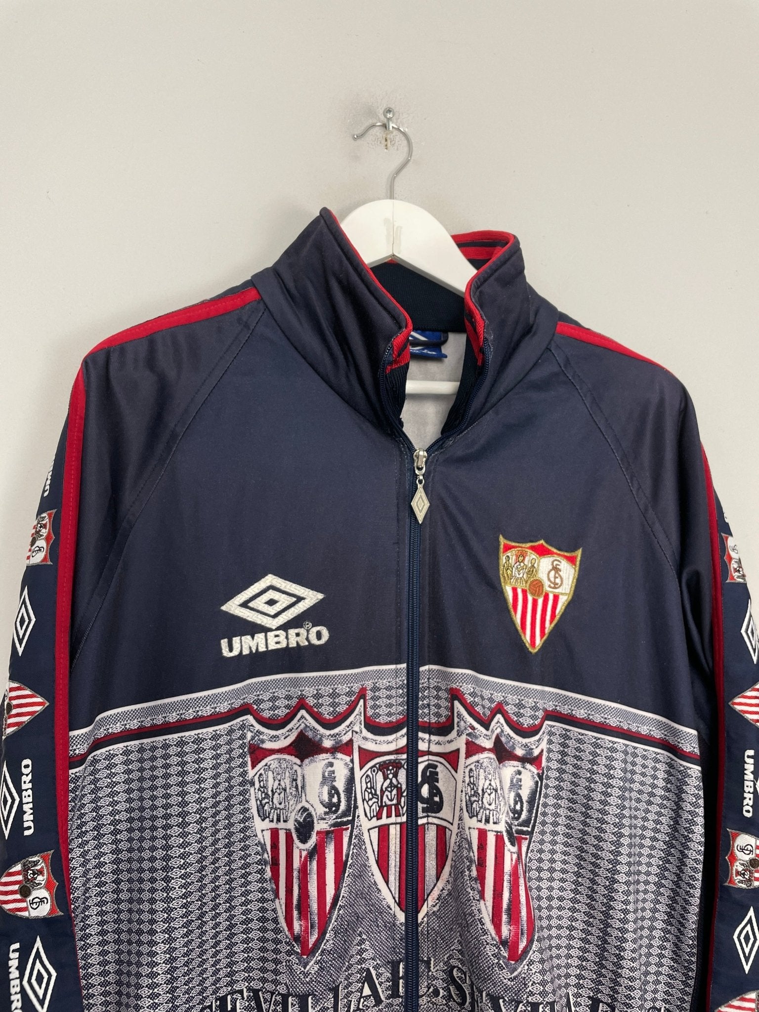 Shop 1995/96 SEVILLA TRACK JACKET (XXL) UMBRO, classic football shirts, vintage football shirts & retro soccer jerseys at Cult Kits