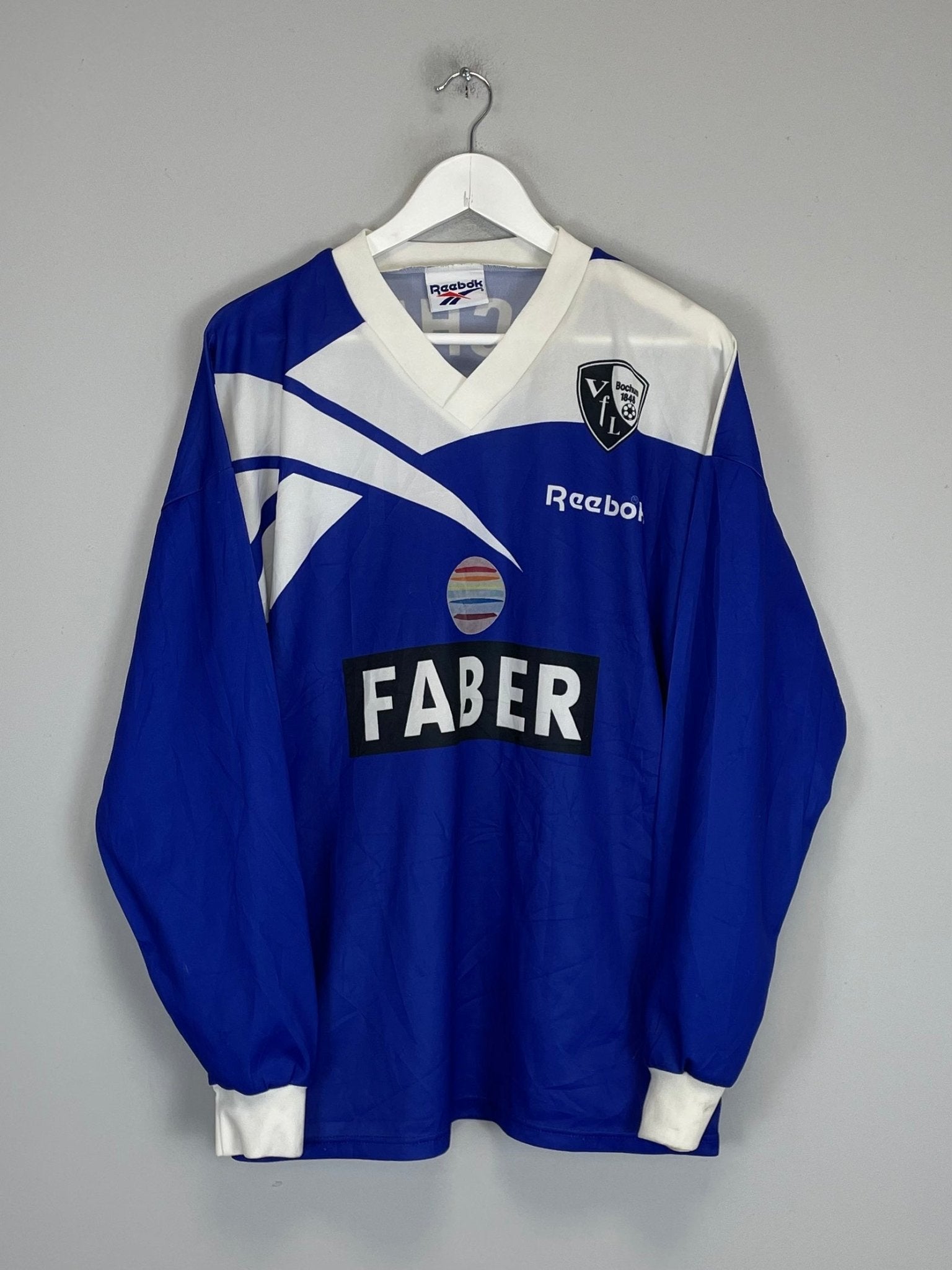 Shop 1995/96 VFL BOCHUM L/S HOME SHIRT (L) REEBOK, classic football shirts, vintage football shirts & retro soccer jerseys at Cult Kits